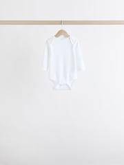 Blue 7 Pack Baby Long Sleeve Bodysuits - Image 5 of 10