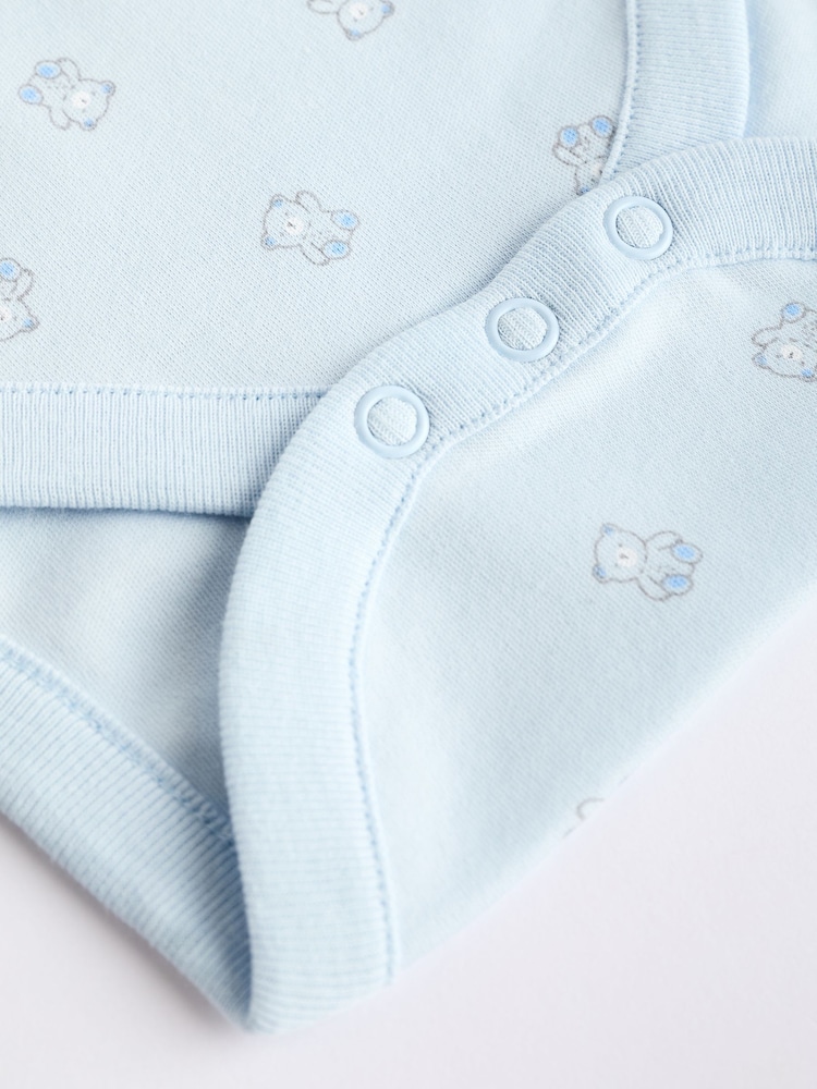 Blue Bear Print Baby Vests 5 Pack - Image 10 of 12