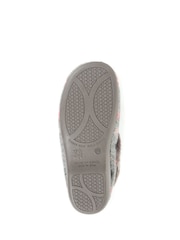 Pavers Grey Embroidered Slippers - Image 4 of 4
