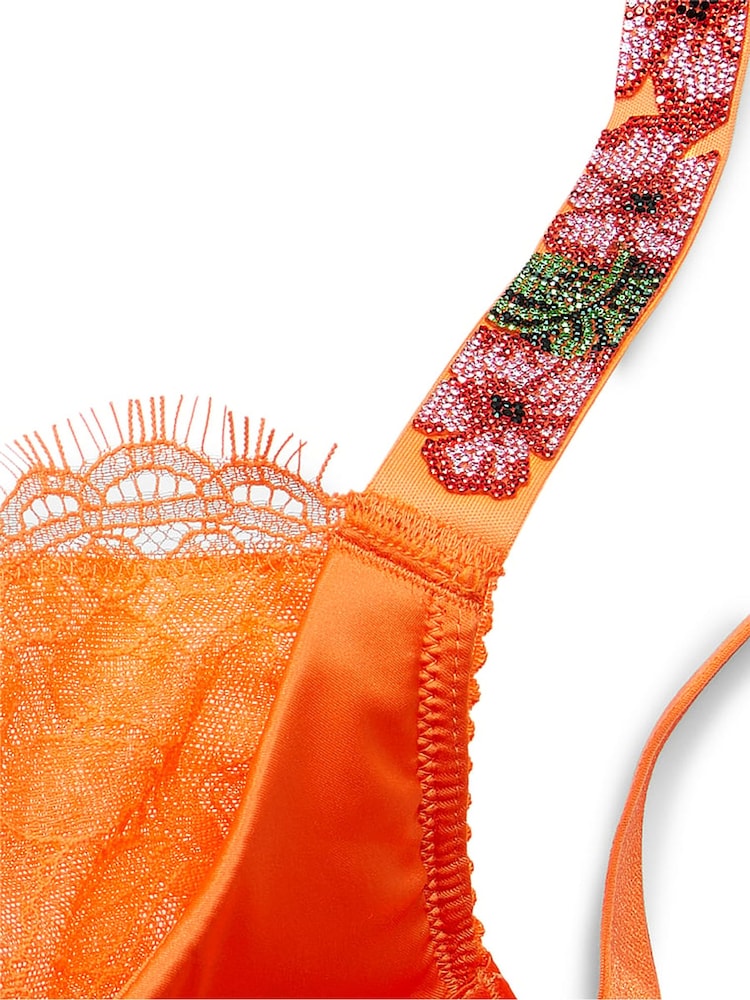 Victoria's Secret Sunset Orange Hibiscus Hibiscus Shine Strap Corset Bra Top - Image 5 of 5 Victoria's Secret Sunset Orange Hibiscus Hibiscus Shine Strap Corset Bra Top - Image 5 of 5