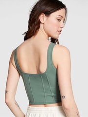 Victoria's Secret PINK Fresh Forest Green Corset Bralette - Image 2 of 3