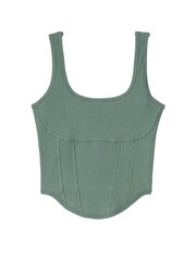 Victoria's Secret PINK Fresh Forest Green Corset Bralette - Image 3 of 3
