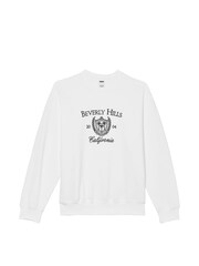 Victoria's Secret PINK Optic White Fleece Fleece Sweatshirt - Image 3 of 3