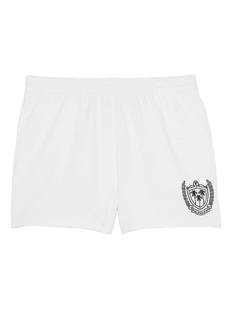 Victoria's Secret PINK Optic White Logo Fleece Short - Image 3 of 3