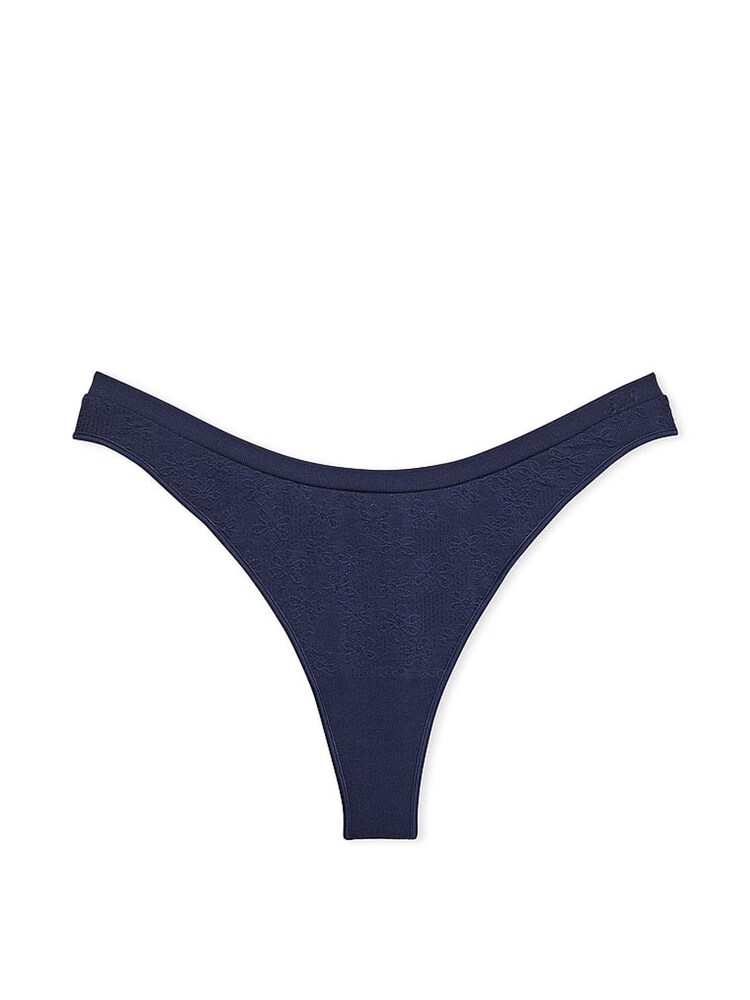 Victoria's Secret PINK Midnight Navy Blue Daisy Thong Knickers - Image 3 of 3