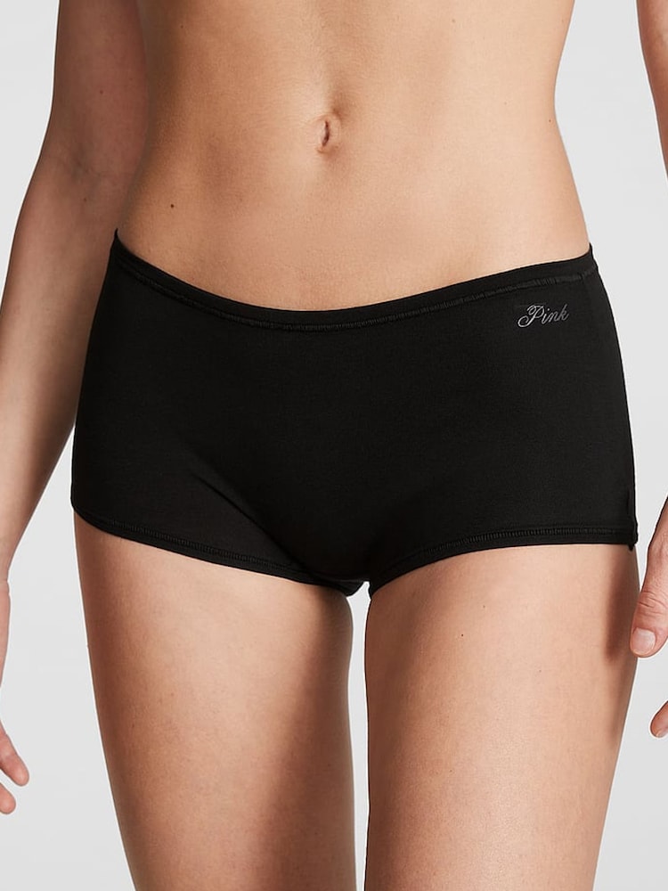 PINK Black/Grey/White/Brown/Pink Short 5 Pack Knickers - Image 2 of 3