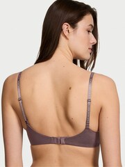Victoria's Secret Cocoa Blush Purple Logo Strap Full Cup Push Up Bra - Image 2 of 4