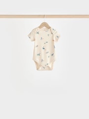 Teal Blue Baby 100% Cotton Bodysuits 7 Pack - Image 3 of 15