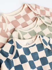 Mineral Checkerboard Baby Long Sleeve Bodysuits 3 Pack - Image 8 of 11