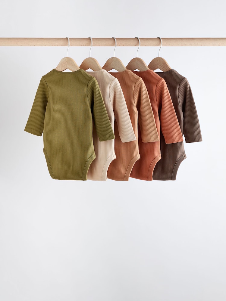 Gedeckte Neutraltöne - Langärmlige Baby-Bodys im 5er-Pack - Bild 2 von 12 Gedeckte Neutraltöne - Langärmlige Baby-Bodys im 5er-Pack - Bild 2 von 12