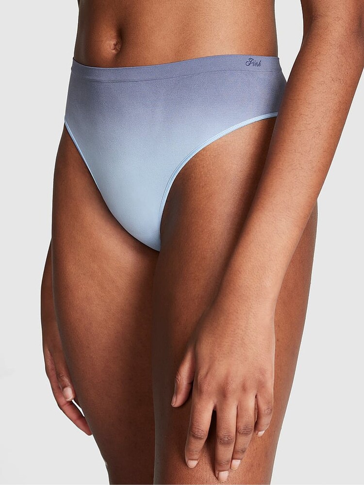 Victoria's Secret PINK Blue Dip Dye Brazilian Knickers - Image 1 of 3