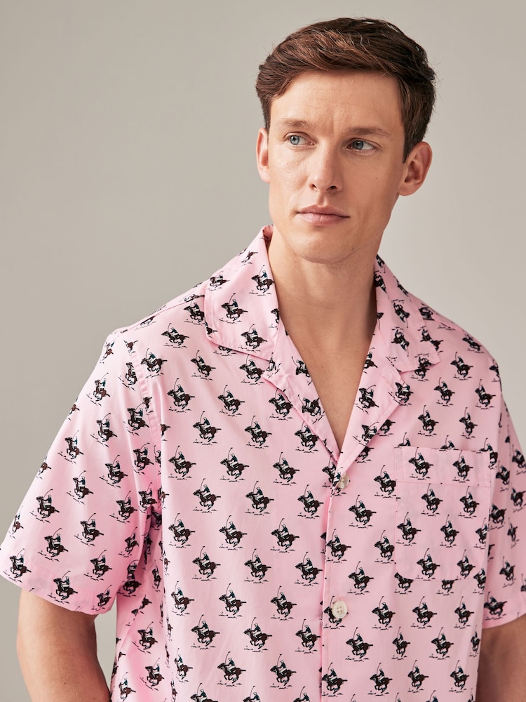 Polo Ralph Lauren All Over Pony Print Pyjama Shorts Set - Image 3 of 7