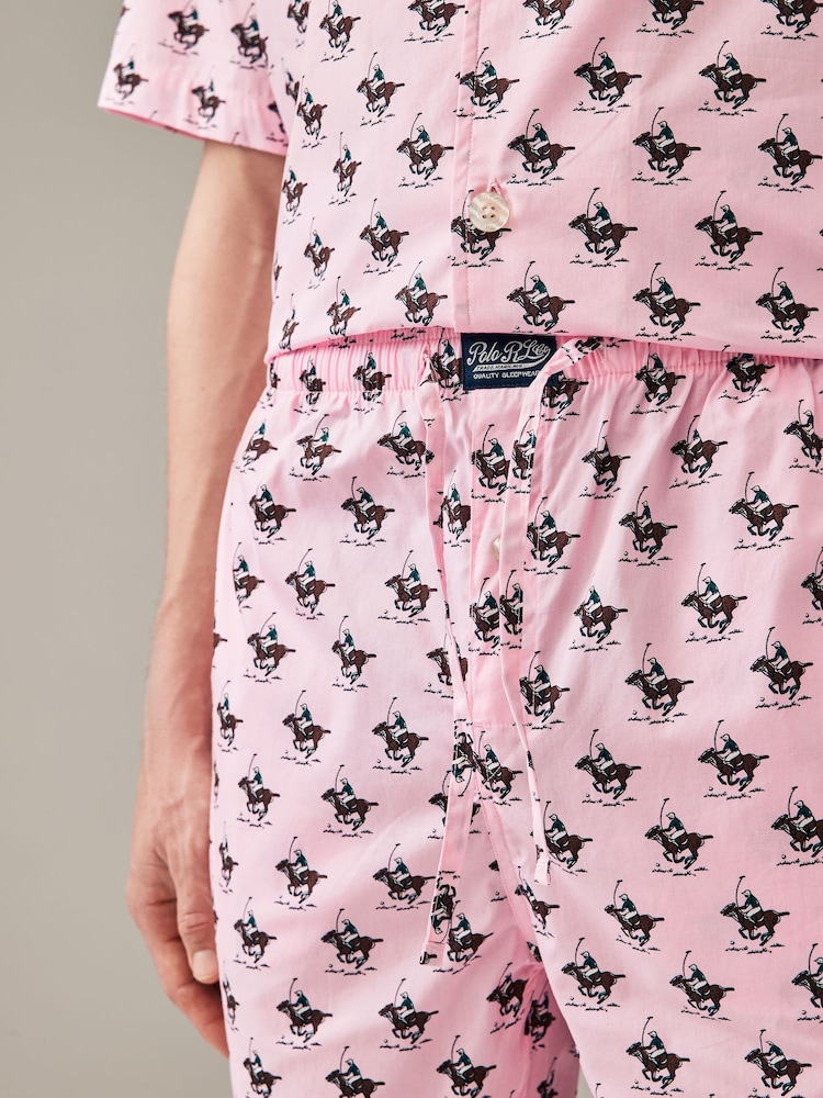 Polo Ralph Lauren All Over Pony Print Pyjama Shorts Set - Image 4 of 7