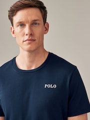 Polo Ralph Lauren Navy Jersey Logo T-Shirt - Image 3 of 4
