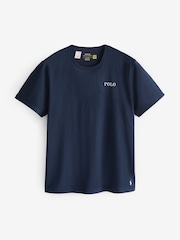 Polo Ralph Lauren Navy Jersey Logo T-Shirt - Image 4 of 4