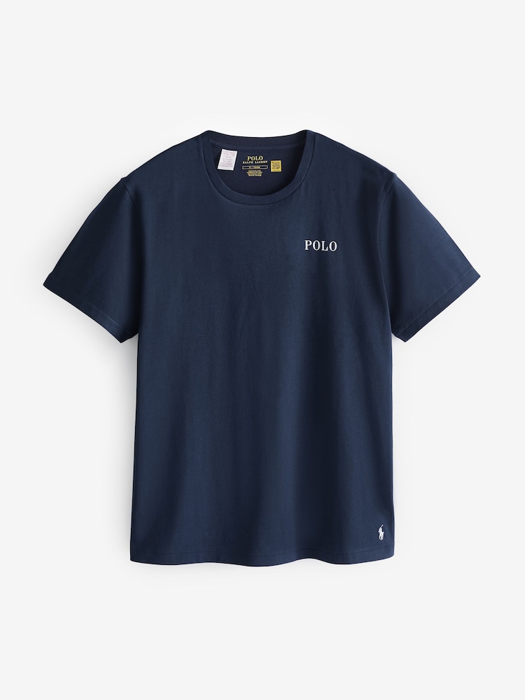 Polo Ralph Lauren Navy Jersey Logo T-Shirt - Image 4 of 4