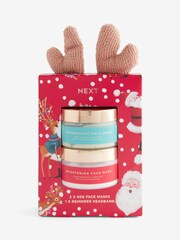 Set of 2 Face Masks and Novelty Reindeer Headband Set - Image 3 of 3