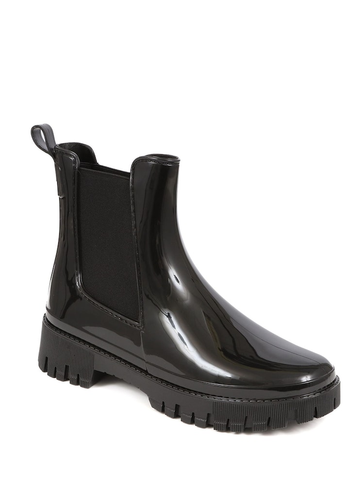 Pavers Black Ankle Wellington Boots - Image 2 of 5