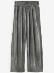 JD Williams Silver Metallic Plisse Trousers - Image 3 of 3