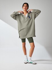 Khaki/Green Jersey Cycle Shorts - Image 2 of 7