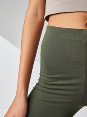 Khaki/Green Jersey Cycle Shorts - Image 5 of 7