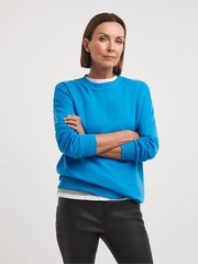 JD Williams Blue Ocean Ribbed Detail Sweater - Image 1 of 4