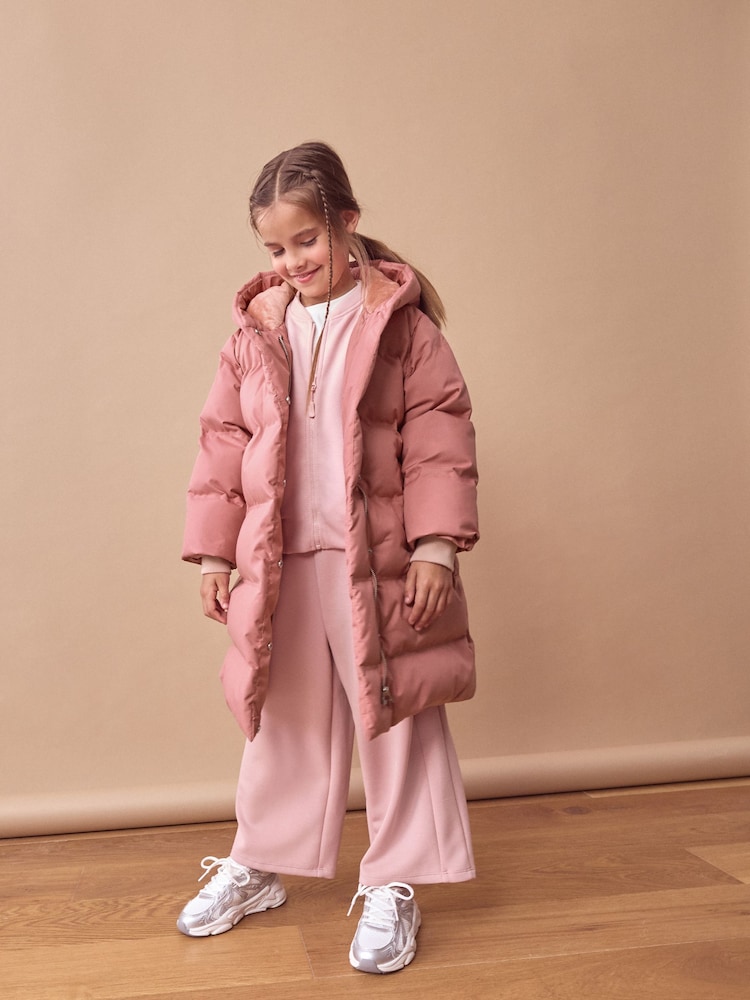 Pink Waterproof Hooded Padded Coat (3-16yrs) - Image 1 of 9