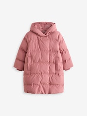 Pink Waterproof Hooded Padded Coat (3-16yrs) - Image 5 of 9