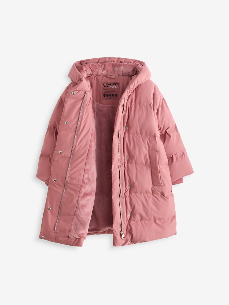 Różowy - Waterproof Hooded Padded Coat (3-16yrs) - Image 6 of 9