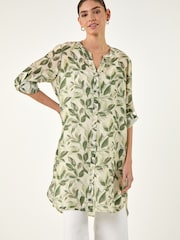 Roman Green Floral Longline Tunic - Image 1 of 4
