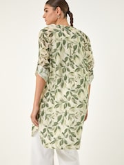 Roman Green Floral Longline Tunic - Image 3 of 4