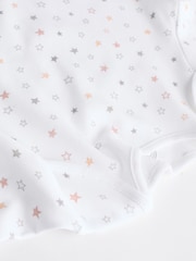White Delicate Animal Print 5 Pack Long Sleeve Baby Bodysuits - Image 11 of 13