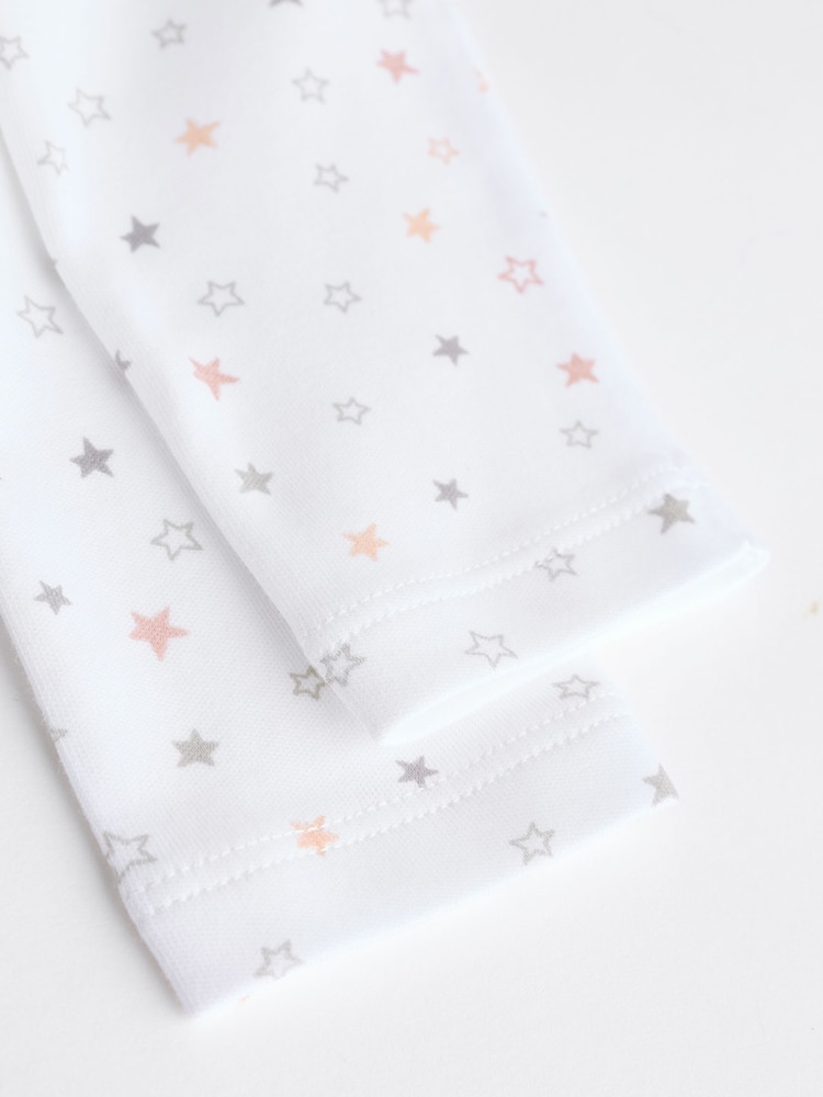 White Delicate Animal Print 5 Pack Long Sleeve Baby Bodysuits - Image 13 of 13