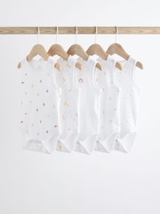 Blanc - Combinaisons pour bébés avec gilet 5 Pack - Image 1 de 12
