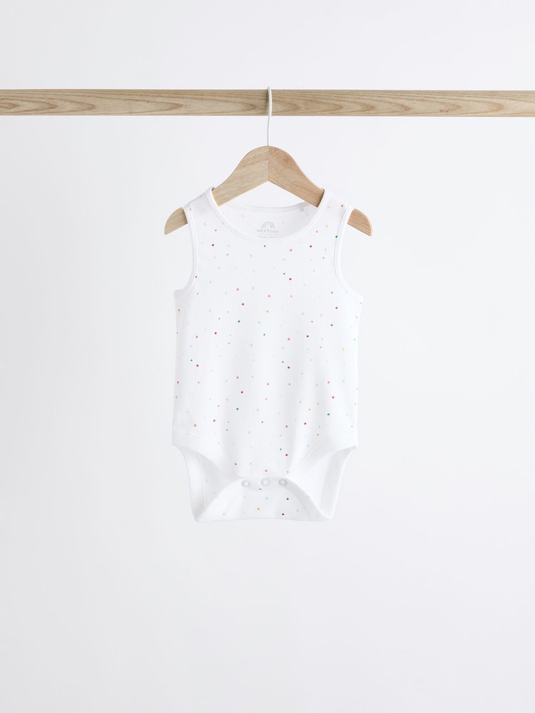 Blanc - Combinaisons pour bébés avec gilet 5 Pack - Image 6 of 12