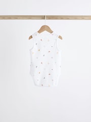 Blanc - Combinaisons pour bébés avec gilet 5 Pack - Image 8 de 12