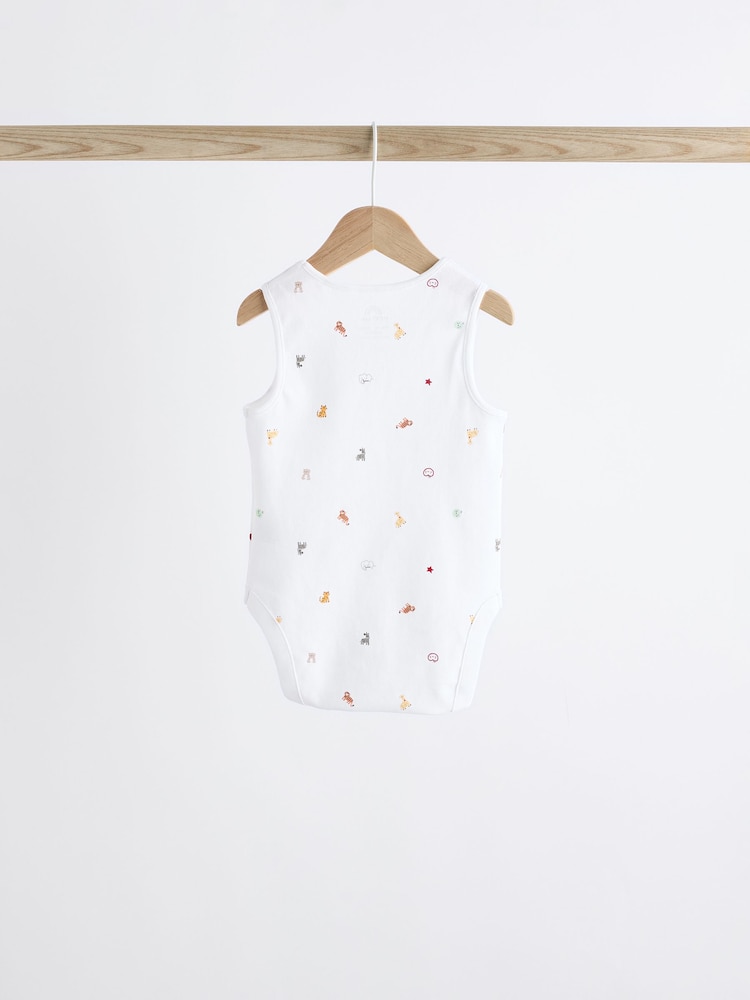 Blanc - Combinaisons pour bébés avec gilet 5 Pack - Image 8 of 12