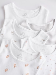 White Delicate Animal Baby Vest Bodysuits 5 Pack - Image 10 of 12