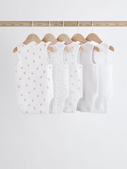 White Delicate Animal Baby Vest Bodysuits 5 Pack - Image 2 of 12