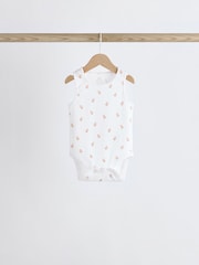 White Delicate Animal Baby Vest Bodysuits 5 Pack - Image 3 of 12