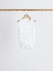 White Delicate Animal Baby Vest Bodysuits 5 Pack - Image 4 of 12
