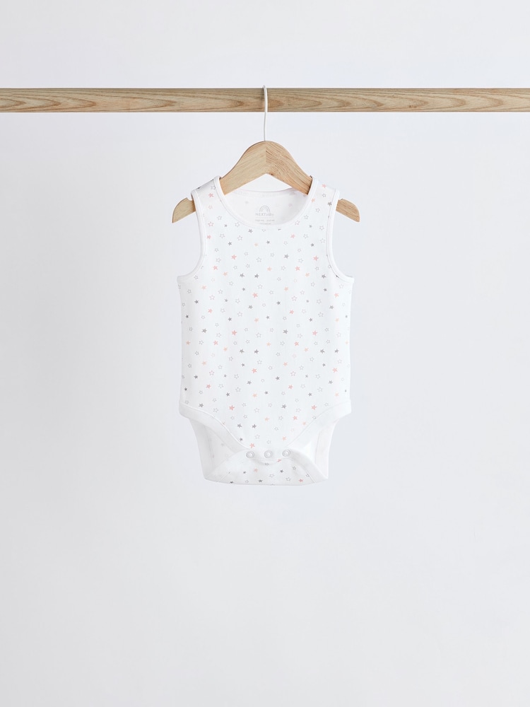 White Delicate Animal Baby Vest Bodysuits 5 Pack - Image 4 of 12
