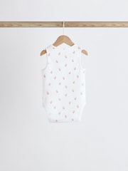 White Delicate Animal Baby Vest Bodysuits 5 Pack - Image 5 of 12