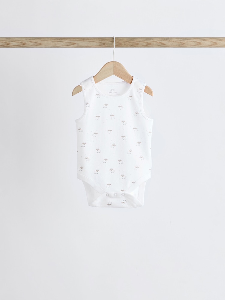 White Delicate Animal Baby Vest Bodysuits 5 Pack - Image 6 of 12