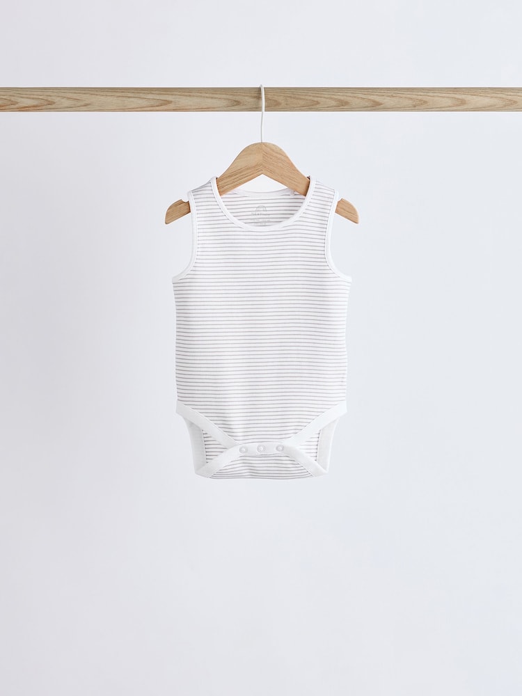 White Delicate Animal Baby Vest Bodysuits 5 Pack - Image 7 of 12