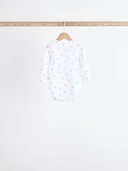 White Delicate Animal Print 7 Pack Long Sleeve Baby Bodysuits - Image 10 of 15