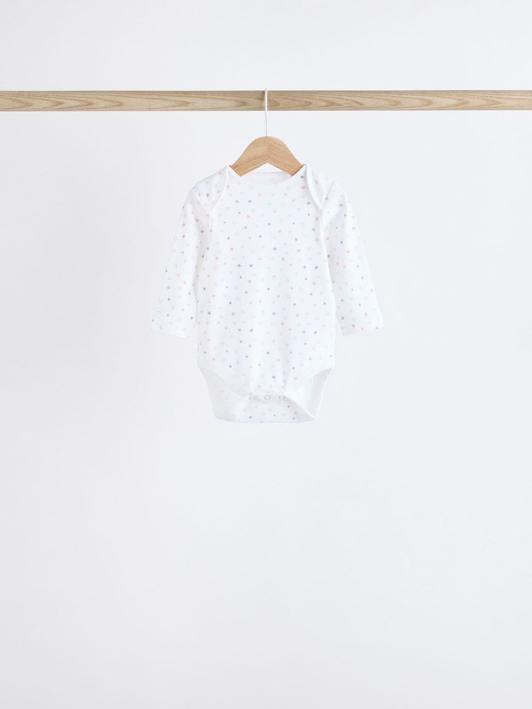 Blanc délicat Animal imprimé - Bodys à manches longues pour bébés - Image 3 of 15