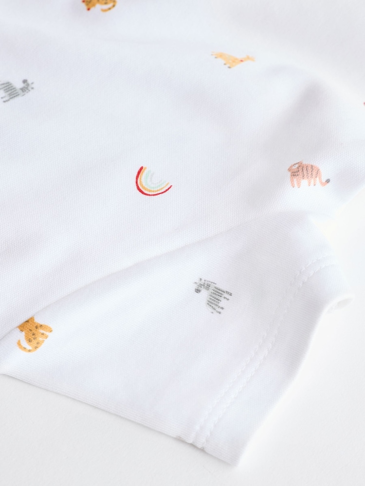 Bela - kratek rokav; s kratkimi rokavi Baby Bodysuits - Slika 7 iz 7 Bela - kratek rokav; s kratkimi rokavi Baby Bodysuits - Slika 7 iz 7
