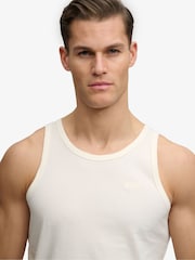 SUPERDRY White Unbrushed Essential Logo Vest - Image 3 of 4