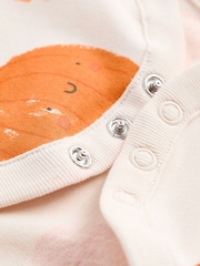Pumpkin 100% Cotton Halloween Baby Bodysuit and Hat Set - Image 7 of 7